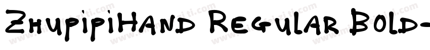 ZhupipiHand Regular Bold字体转换